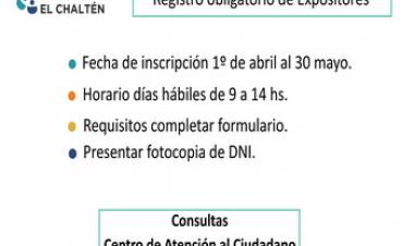 El Chaltén: Siguen Inscripciones  