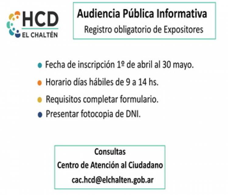 El Chaltén: Siguen Inscripciones
