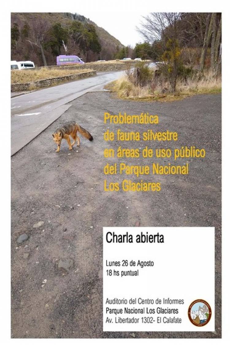 Hoy lunes 26 a las 18 hs. charla en el Auditorio del Parque Nacional