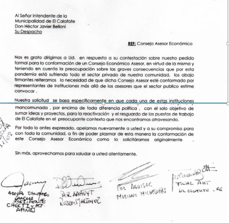 Pedido colectivo- Entidades solicitan al municipio que Consejo Asesor Económico sea integrado por instituciones