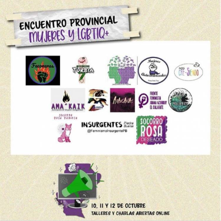 10, 11 y 12 de octubre: Encuentro provincial Mujeres y LGBTIQ+